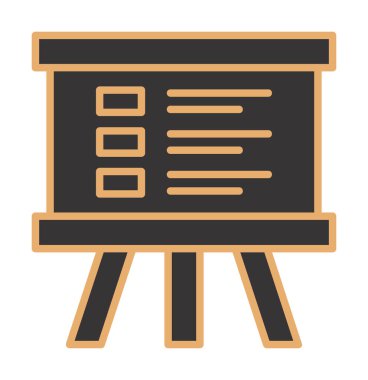 Üniversite Sunum ikonu vektör illüstrasyonu 