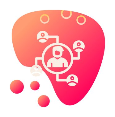 Vektör olarak Sosyal Ağ simgesi. Logotype