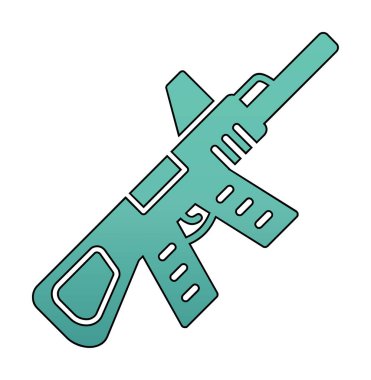 Makine Tüfeği vektör illüstrasyonu