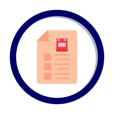 Alışveriş listesi simgesini, illüstrasyon vektör 