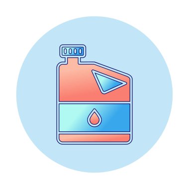 yağ varili vektörü düz renk simgesi 