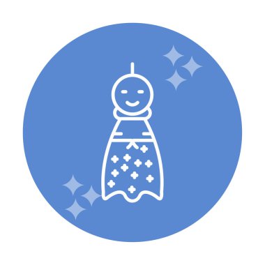 Teru Teru Bozu simgesi, vektör çizimi