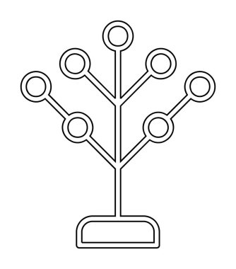 Basit filogenetik simge, vektör illüstrasyonu