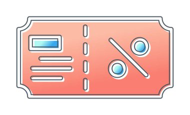 Hediye çeki web simgesi, vektör illüstrasyonu 