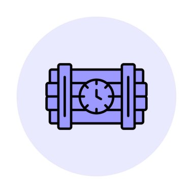 Zaman bombası ikonu vektör illüstrasyonu.