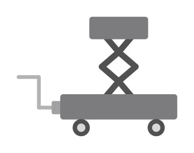 Makas kaldırma simgesi tasarımı, vektör illüstrasyonu