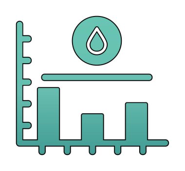 Şeker seviyesi grafik simgesi, vektör illüstrasyonu  