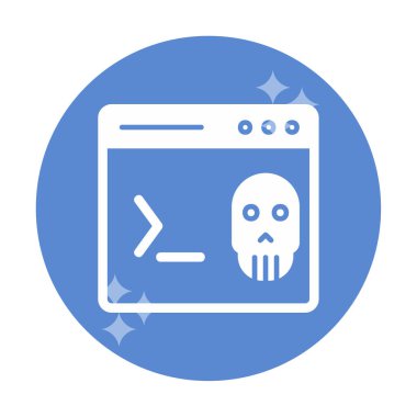 bilgisayar terminali simgesi, vektör illüstrasyonu basit tasarım