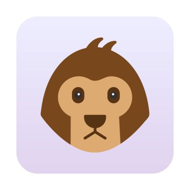  maymun arka planda izole. vektör