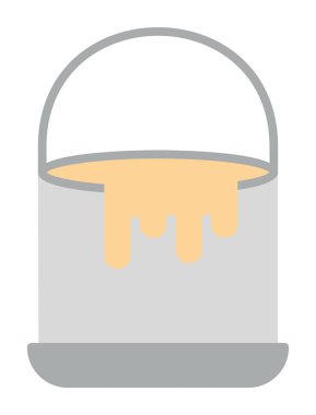 Boya kovası simge vektör çizim