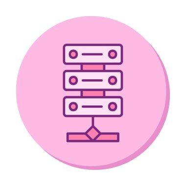 Ağ sunucu simgesinin vektör illüstrasyonu 