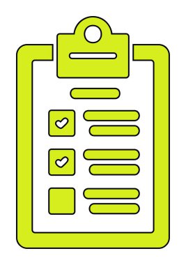 kontrol listesi simgesi, vektör illüstrasyonu 