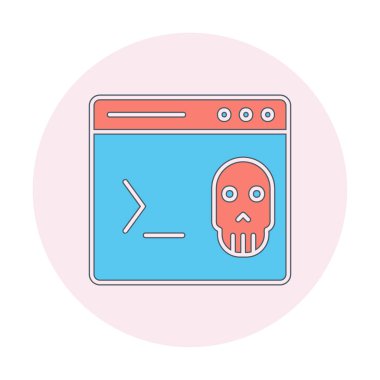 bilgisayar terminali simgesi, vektör illüstrasyonu basit tasarım