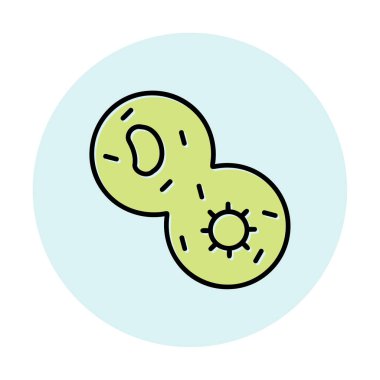 Mitoz web simgesi, vektör illüstrasyonu