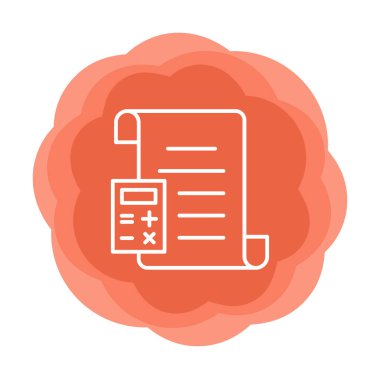 Basit muhasebe simgesi, vektör illüstrasyonu