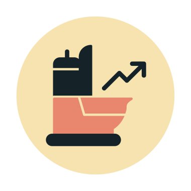 Ok simgesi vektör illüstrasyonlu idrar 