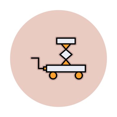 Makas kaldırma simgesi tasarımı, vektör illüstrasyonu