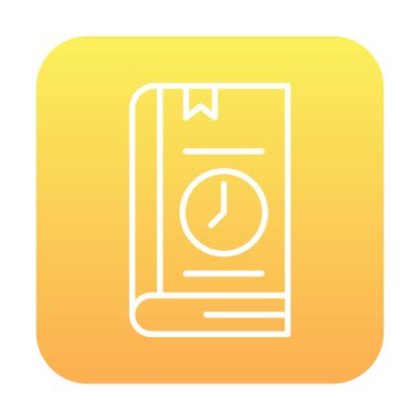 Kitap Zaman Sınırı simgesi, vektör illüstrasyonu 