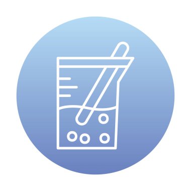 Beaker modern simgesinin vektör illüstrasyonu                          