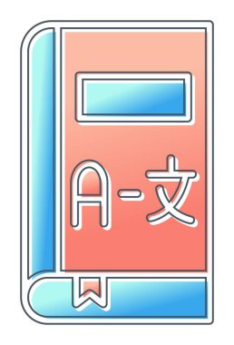 Kitap simgesinin vektör illüstrasyonu 