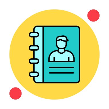 kitap simgesini başvurun, illüstrasyon vektör 