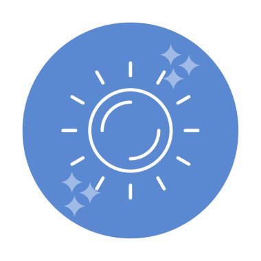 Güneş düz simge vektör çizim