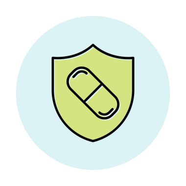 medical shield icon vector illustration 