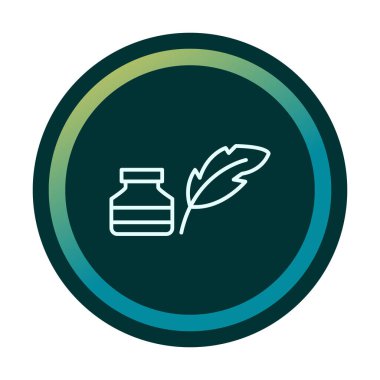 Quill ve Ink vektör simgesi