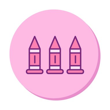 Askeri silah mermileri vektör ikonu. Sembol, logo çizimi. Vektör grafikleri 