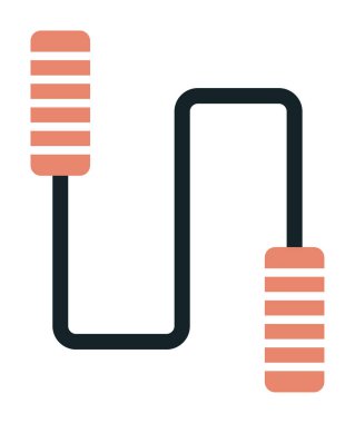 İp sporu ikonunu atlıyorum. Vektör illüstrasyonu 