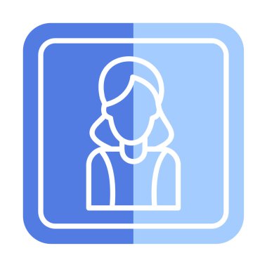 kadın avatar simgesi vektör illüstrasyonu