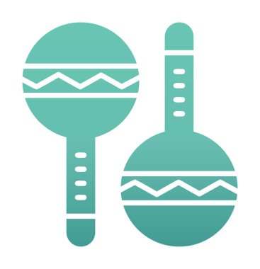 maracas simgesi vektör illüstrasyonu