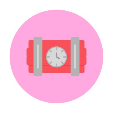 Zaman bombası ikonu vektör illüstrasyonu.