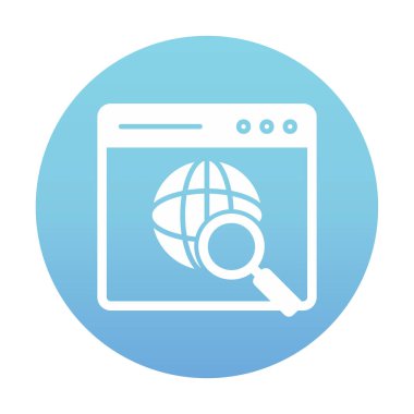 Web tarayıcı simgesi, vektör illüstrasyonu basit tasarım