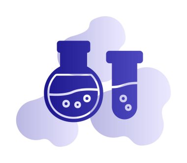 Matara ikonu. Laboratuvar ekipmanları. vektör illüstrasyonu.                     