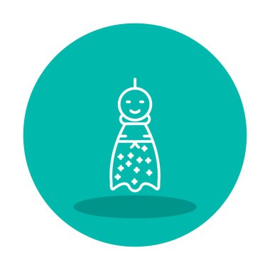 Teru Teru Bozu simgesi, vektör çizimi