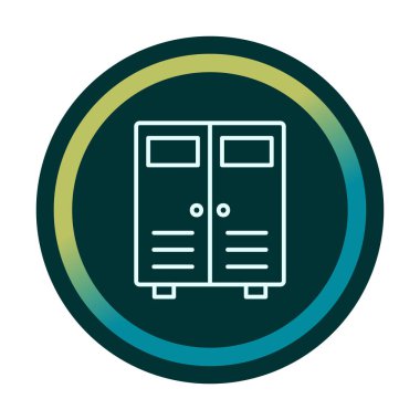 Lockers web simgesi, vektör illüstrasyonu                