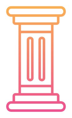 Sütun düz simgesinin vektör illüstrasyonu