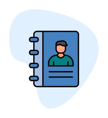 kitap simgesini başvurun, illüstrasyon vektör 