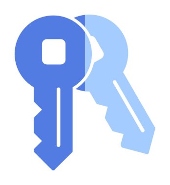 anahtar simgesi. düz dizayn. vektör illüstrasyonu 