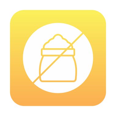 Şeker işareti yok, vektör illüstrasyonu  