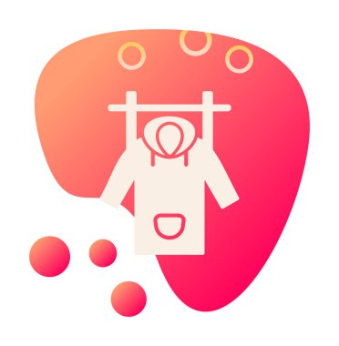 Islak Ceket Ağı simgesi, vektör illüstrasyonu