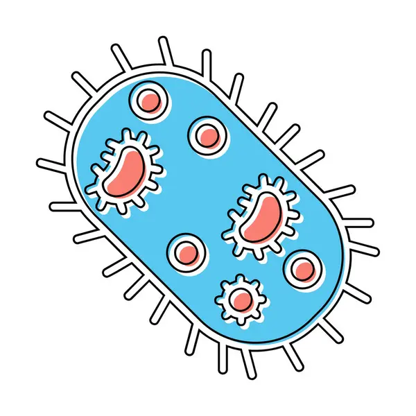 düz mikroorganizma ikon vektör illüstrasyon tasarımı