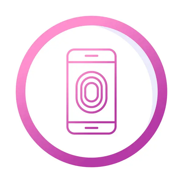 Phone Unlocked Fingerprint Vector Icon Modern Simple Illustration — Stock Vector