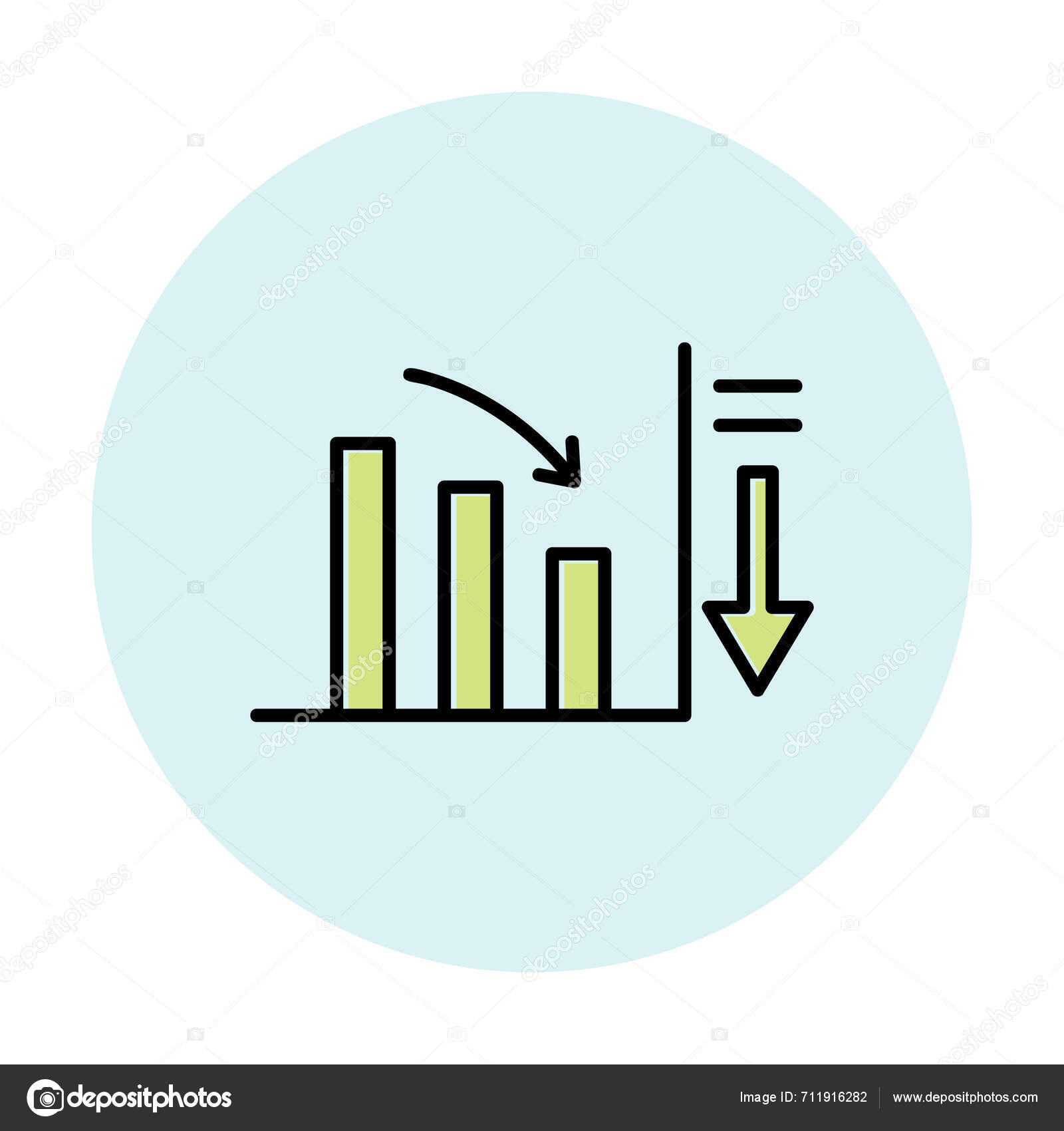 Simple Diminuer Icône Graphique Illustration Vectorielle