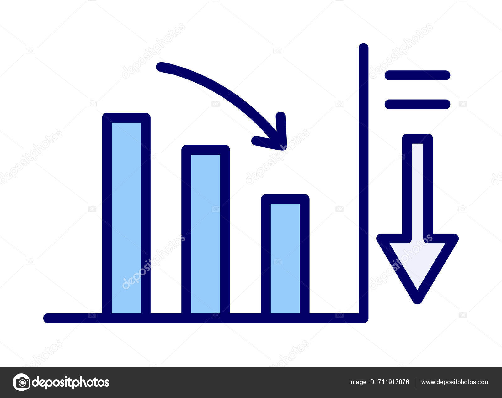 Simple Diminuer Icône Graphique Illustration Vectorielle