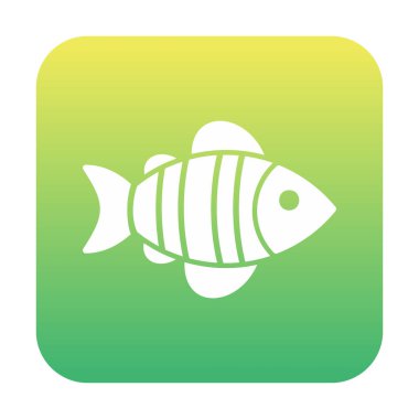 Basit bir balık ikonu. vektör illüstrasyonu.