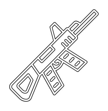 Makine Tüfeği vektör illüstrasyonu