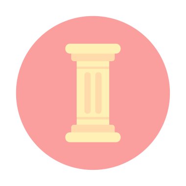 Sütun düz simgesinin vektör illüstrasyonu