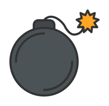 karikatür bombası, vektör illüstrasyonu